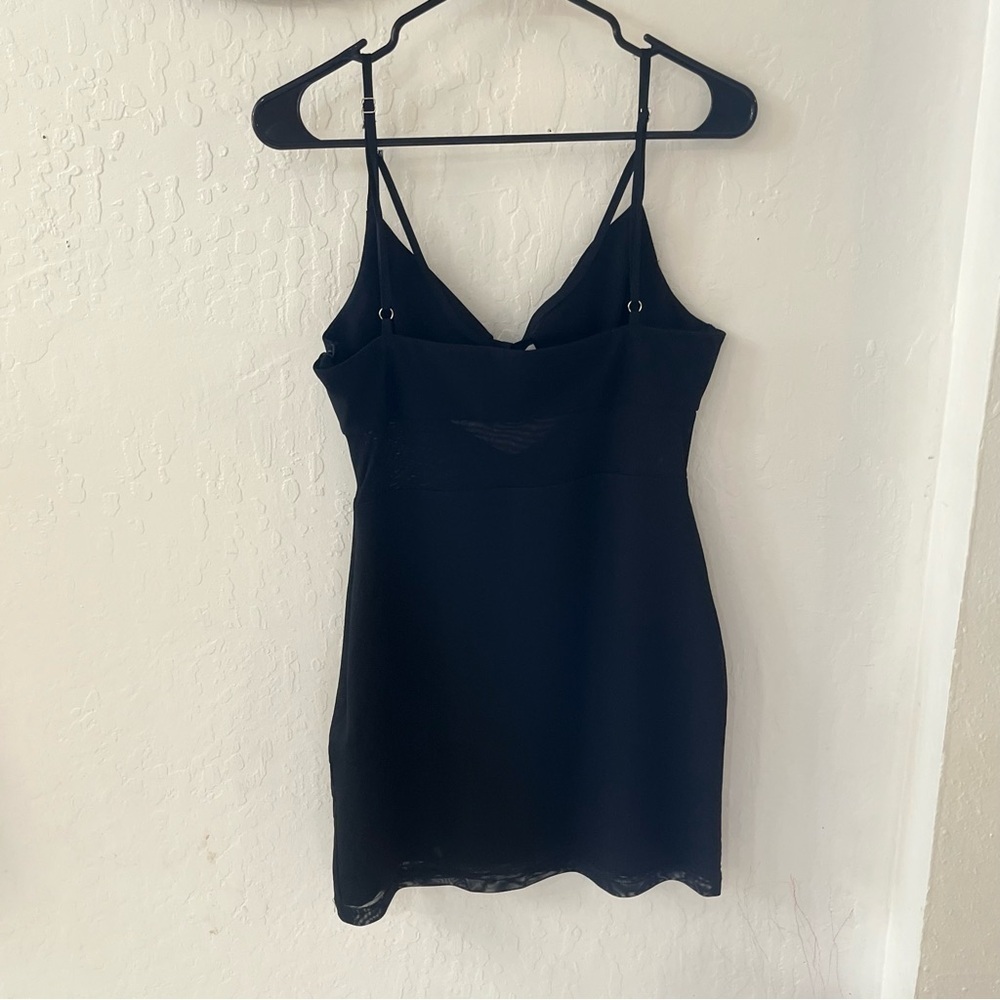 Misspap Black Mini Strappy Cutout Bodycon Dress Size 12 - Picture 7 of 12